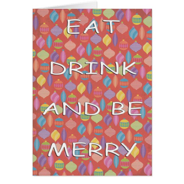 Iss trinken weißen Baum Dekorationen (Vorne)