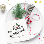 Iss Urlaub Drink und Verheiratete Weihnachtsberrie Serviette<br><div class="desc">E-Mail an JMR._Designs@yahoo.com ,  wenn Sie Hilfe benötigen oder besondere Wünsche haben.</div>