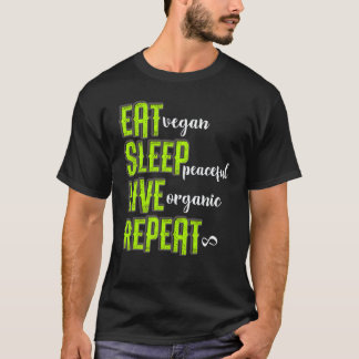 Iss Vegan Vegetarisch Essen Schlafen Leben T-Shirt