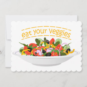 Iss Your Veggies Zitat frisch Salat Mix Schüssel g Ankündigung