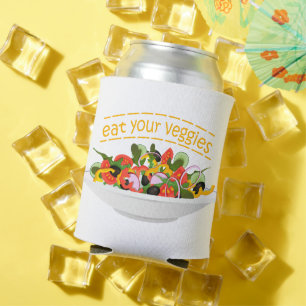 Iss Your Veggies Zitat frisch Salat Mix Schüssel g Dosenkühler