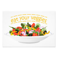 Iss Your Veggies Zitat frisch Salat Mix Schüssel g