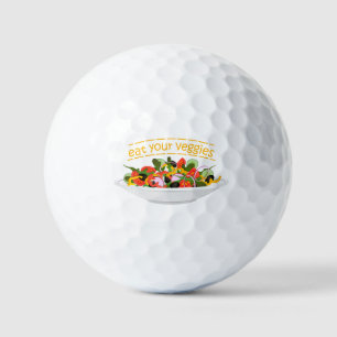 Iss Your Veggies Zitat frisch Salat Mix Schüssel g Golfball