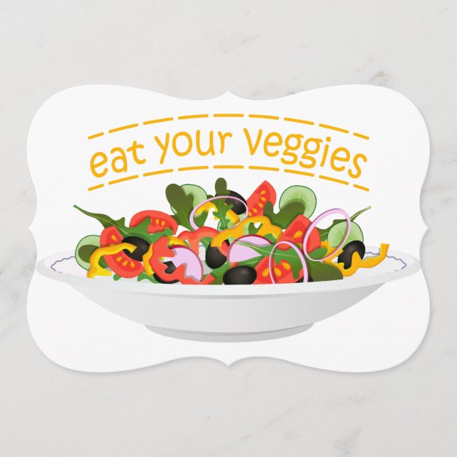 Iss Your Veggies Zitat frisch Salat Mix Schüssel g Programm (Vorderseite)