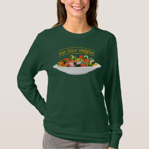 Iss Your Veggies Zitat frisch Salat Mix Schüssel g T-Shirt