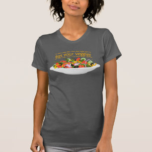 Iss Your Veggies Zitat frisch Salat Mix Schüssel g T-Shirt