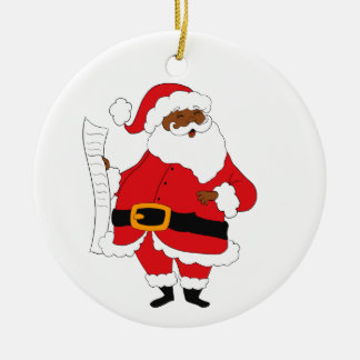 Issa Black Santa Keramik Ornament