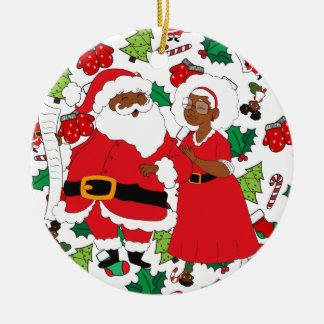 Issa Mr. and Mrs Claus Keramik Ornament