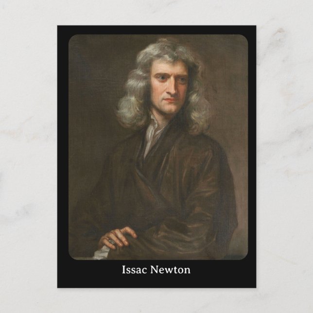 Issac Newton Postkarte (Vorderseite)