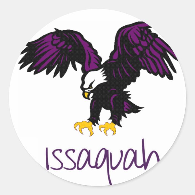 Issaquah Eagles Runder Aufkleber (Vorderseite)