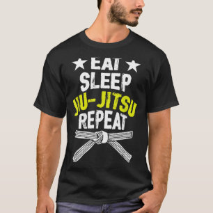 Issen Schlaf Jiu-Jitsu Wiederholung Lustig Brasili T-Shirt