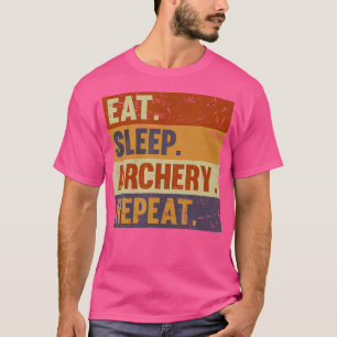 Issen Schlafen Bogenschießen Wiederholen Lustiger T-Shirt