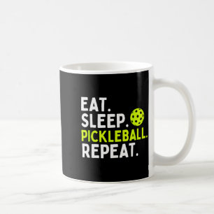 Issen schlafen pickleball wiederholen lustiger Pic Kaffeetasse