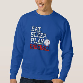 Issen Schlafen Spielen Baseball Lustige Baseball-Z Sweatshirt