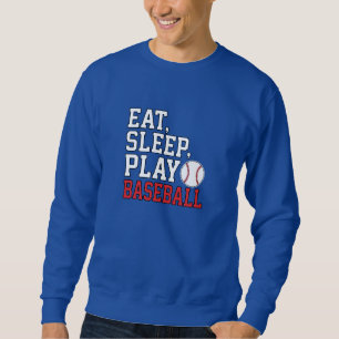 Issen Schlafen Spielen Baseball Lustige Baseball-Z Sweatshirt