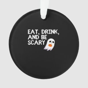 Issen, Trinken und Gruselig Halloween Geist Modern Ornament