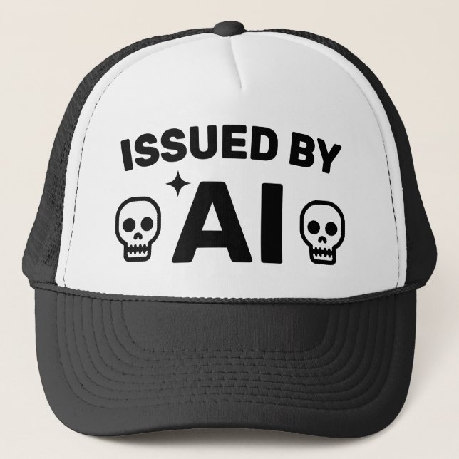 Issued by AI™ Trucker Hat Truckerkappe (Vorderseite)