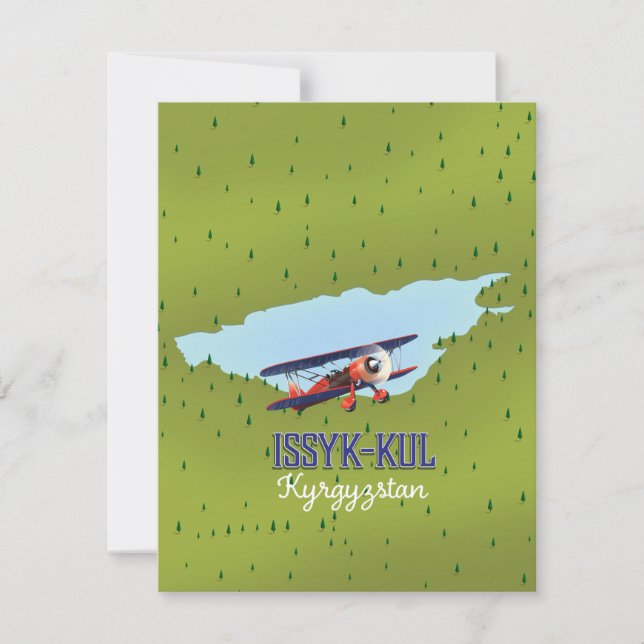 Issyk-Kul Kirgisistan See Reise Poster Kunst. (Vorderseite)