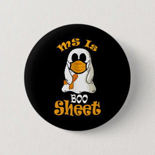 Ist Boo-Sheet-Geist in Maske-Multiple-Sklerose-Awa Button