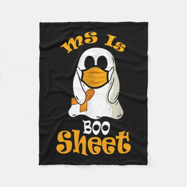 Ist Boo-Sheet-Geist in Maske-Multiple-Sklerose-Awa Fleecedecke (Vorderseite)