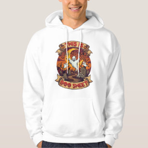 Ist Boo Sheet Halloween Geist Friedhof Kürbisse_1 Hoodie