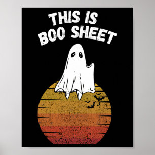 Ist Bootblatt Ghost Retro Halloween leichtes Kostü Poster