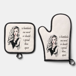 Ist Buttcheeks ein Wort Ofenhandschuh & Topflappen-Set