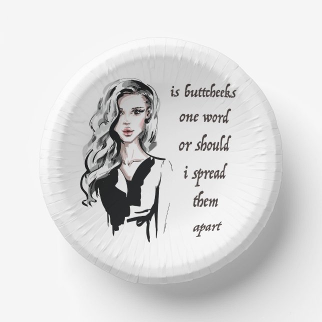 Ist Buttcheeks ein Wort Pappteller (Vorderseite)