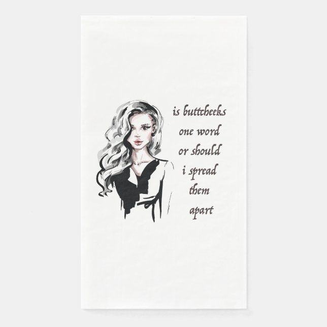 Ist Buttcheeks ein Wort Serviette (Vorderseite)