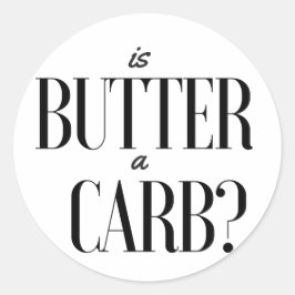 Ist Butter ein Karpfenlogo Runder Aufkleber