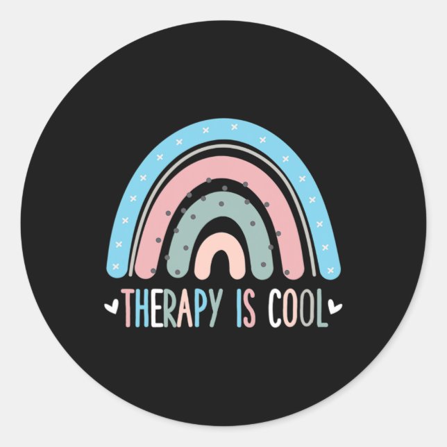 Ist Cooles Mental Health Awareness Therapeut Selbs Runder Aufkleber (Vorderseite)