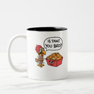 Ist das dein Bro? Funny Chicken Nugget Zweifarbige Tasse