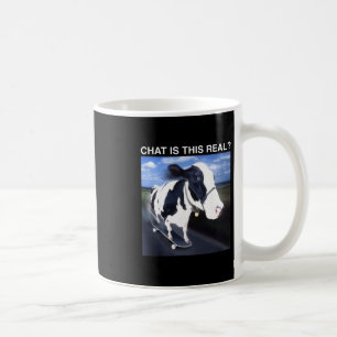 Ist das echtes Skateboarding Kuh Lustiges Meme  Kaffeetasse