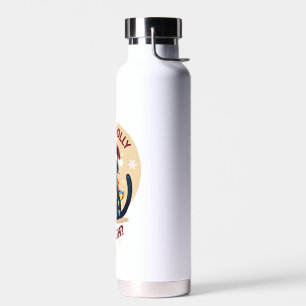 Ist das fröhlich genug Lustige schwarze Katze Weih Trinkflasche
