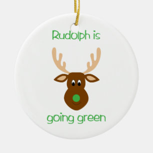ist das Gehen grüne Weihnachtsverzierungen Keramik Ornament