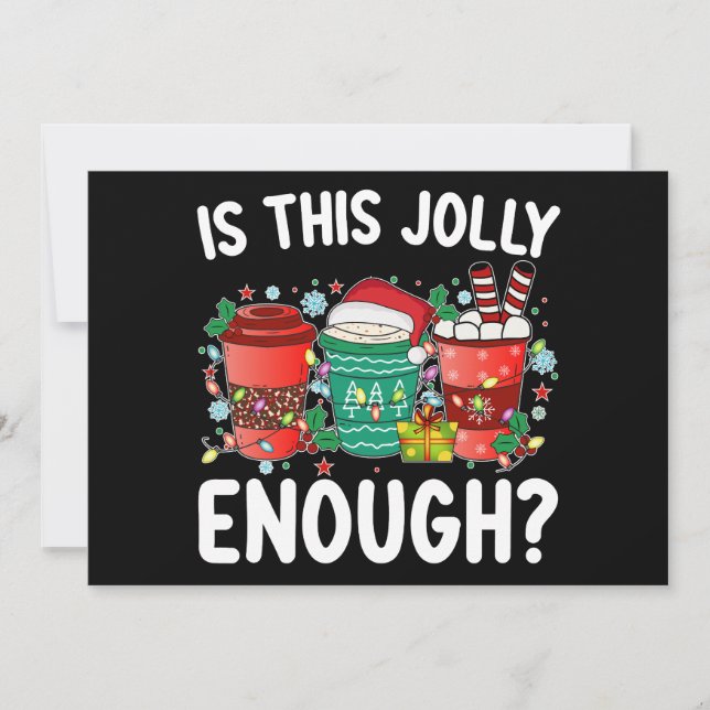 Ist das Jolly genug Funny Weihnachten? Einladung (Vorderseite)
