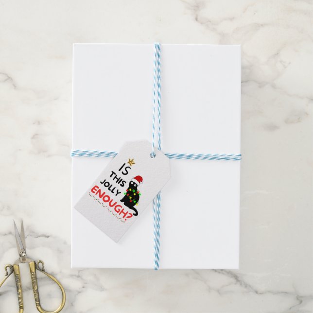 Ist das Jolly genug, Weihnachts-Grinch Geschenkanhänger (Mit Garn)