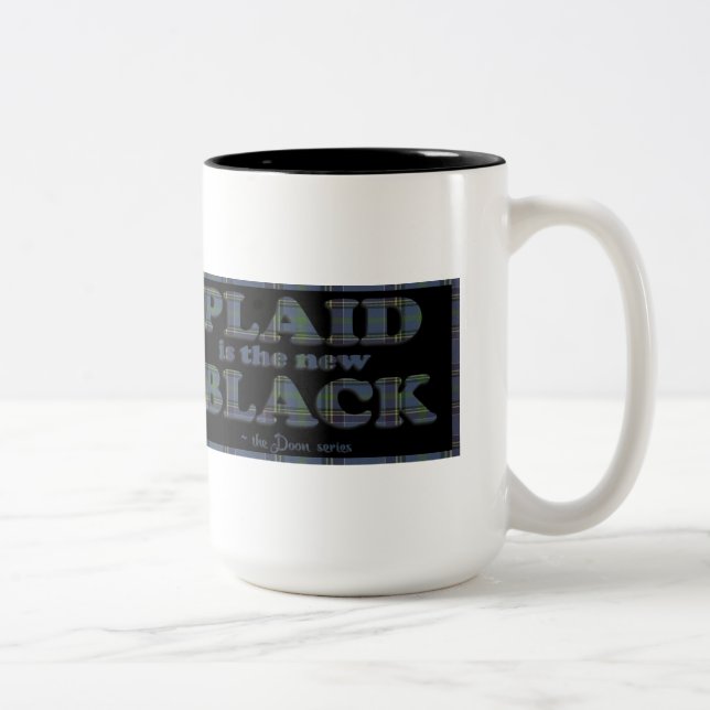 Ist das neue Schwarze kariert Zweifarbige Tasse (Rechts)