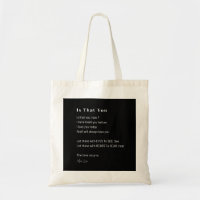 Ist, dass ich Liebe Gedicht Tote Tasche sehen?
