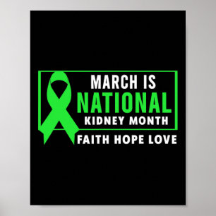 Ist der Monat der Sensibilisierung für die Nierene Poster