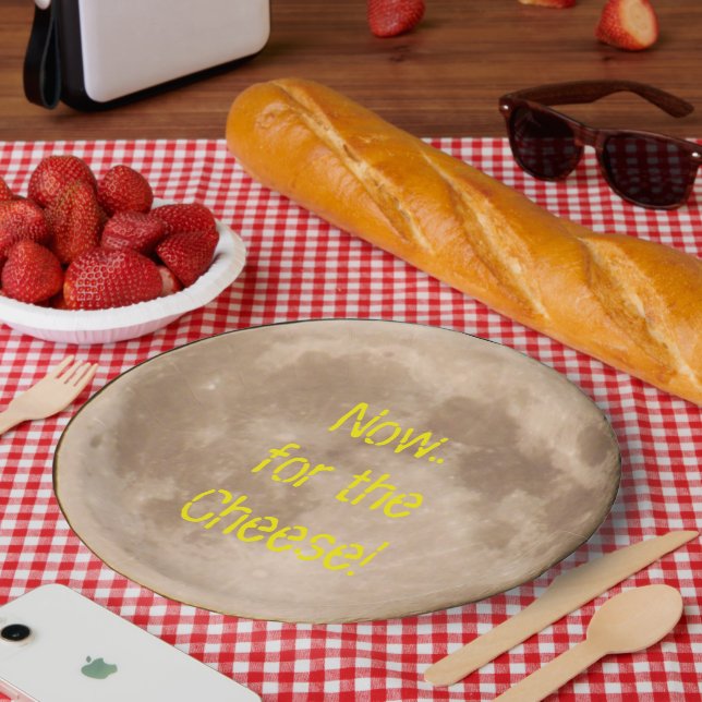 Ist der Mond aus Käse gemacht? Pappteller (Picknick)