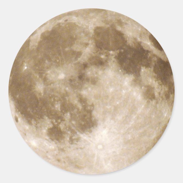 Ist der Mond aus Käse gemacht? Runder Aufkleber (Vorderseite)