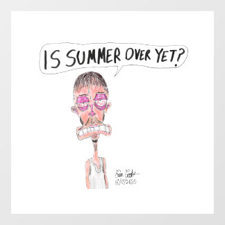 Ist der Sommer schon vorbei? - Erica Crooks Comics Fensteraufkleber