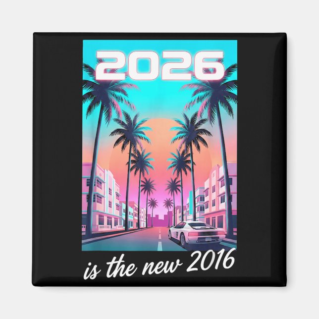 Ist die 2016 Retro Synthwave Auto-Ästhetik Magnet (Vorne)