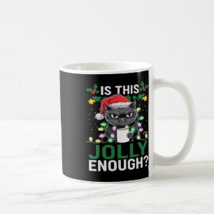 Ist dieser Jolly genug schwarze Katze frohe Weihna Kaffeetasse