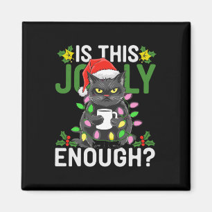 Ist dieser Jolly genug schwarze Katze frohe Weihna Magnet