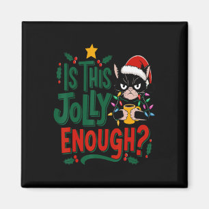 Ist dieser Jolly genug schwarze Katze frohe Weihna Magnet