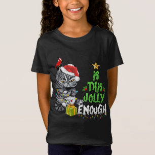 Ist dieser Jolly genug schwarze Katze frohe Weihna T-Shirt