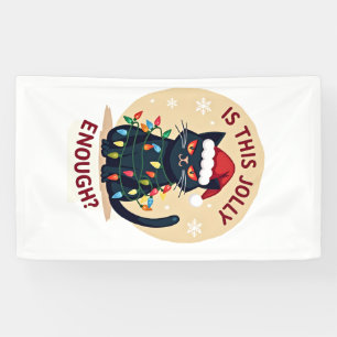 Ist dieser lustige schwarze Katzen-Weihnachtsbaum Banner
