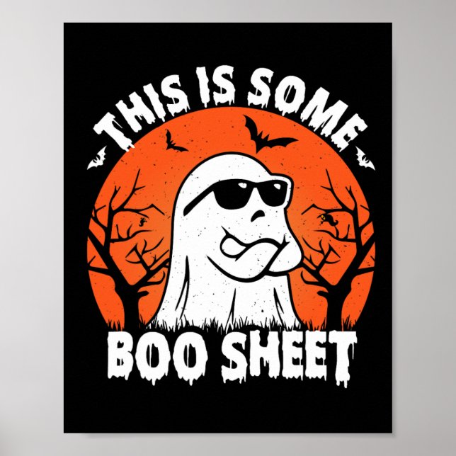 Ist ein Boo Sheet Ghost Retro Funny Halloween Poster (Vorne)